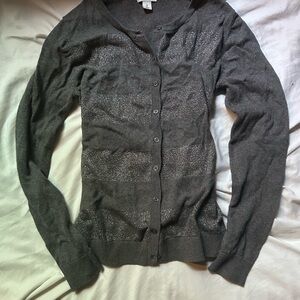 Old Navy Women's Charcoal Cardigan Sweater